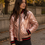 Women's Metallic Bomber Jackets