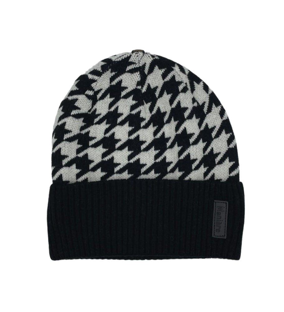 
            
                Load image into Gallery viewer, Houndstooth Knit Beanie (Snap on Pom Sold Separately)
            
        