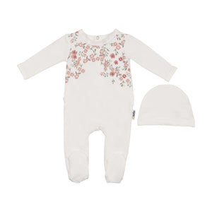 Asymmetrical Floral Footie