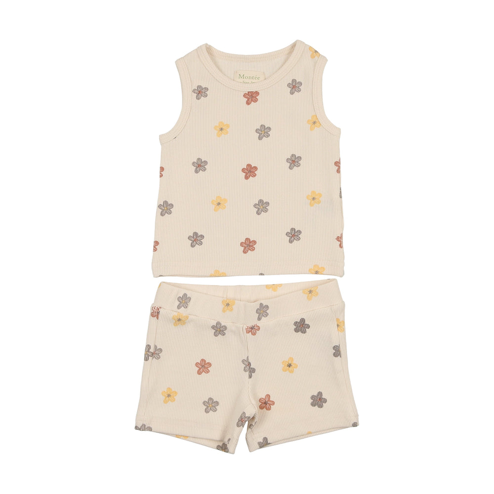 Floral Ribbed 2Pc Set