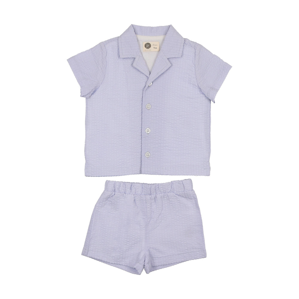 Textured Printed Boy's 2Pc Set