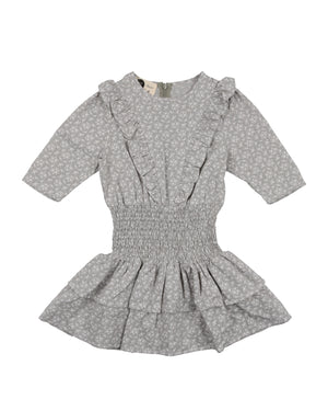 Textured Floral 3/4 Sleeve Dress