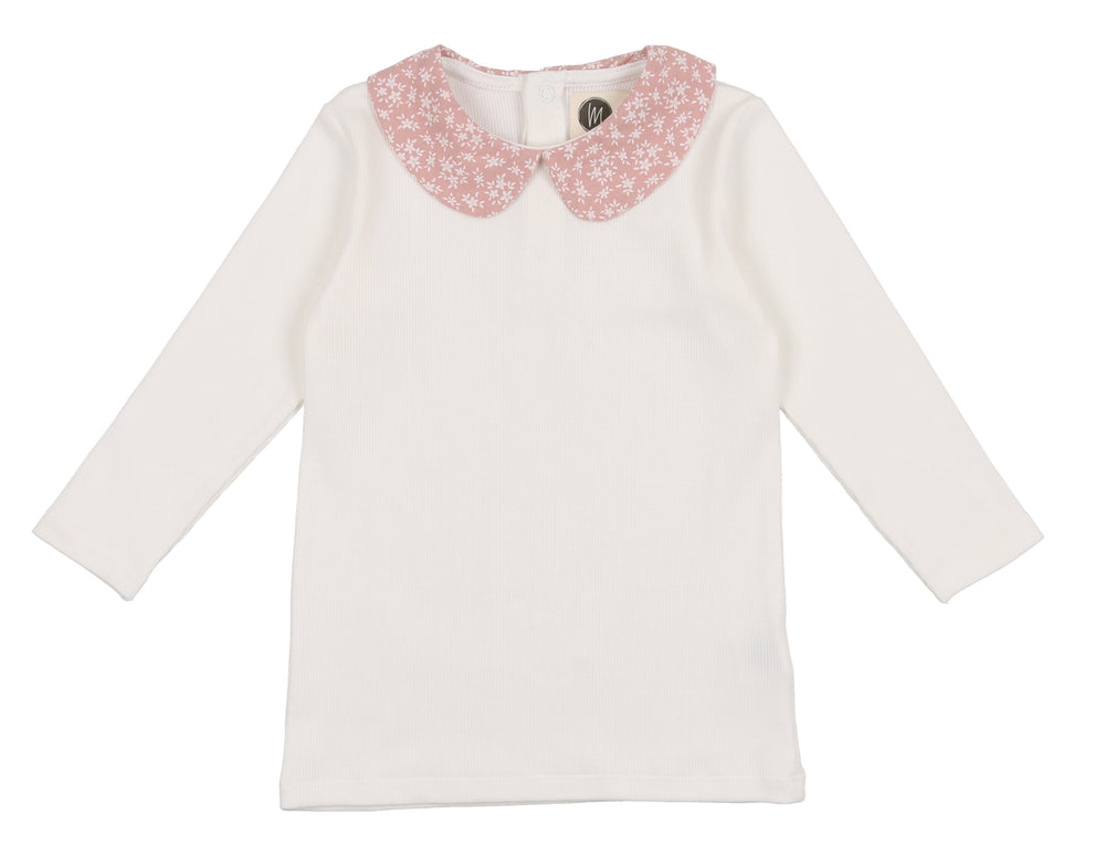 Textured Floral Collar Shirt