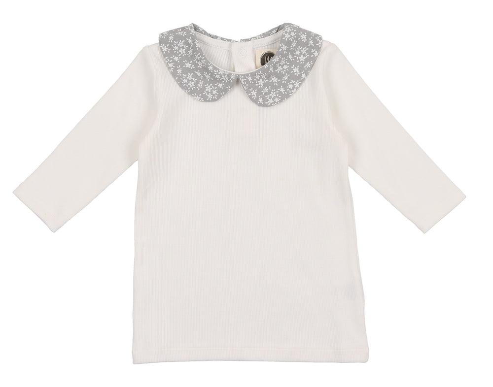 Textured Floral Collar Shirt