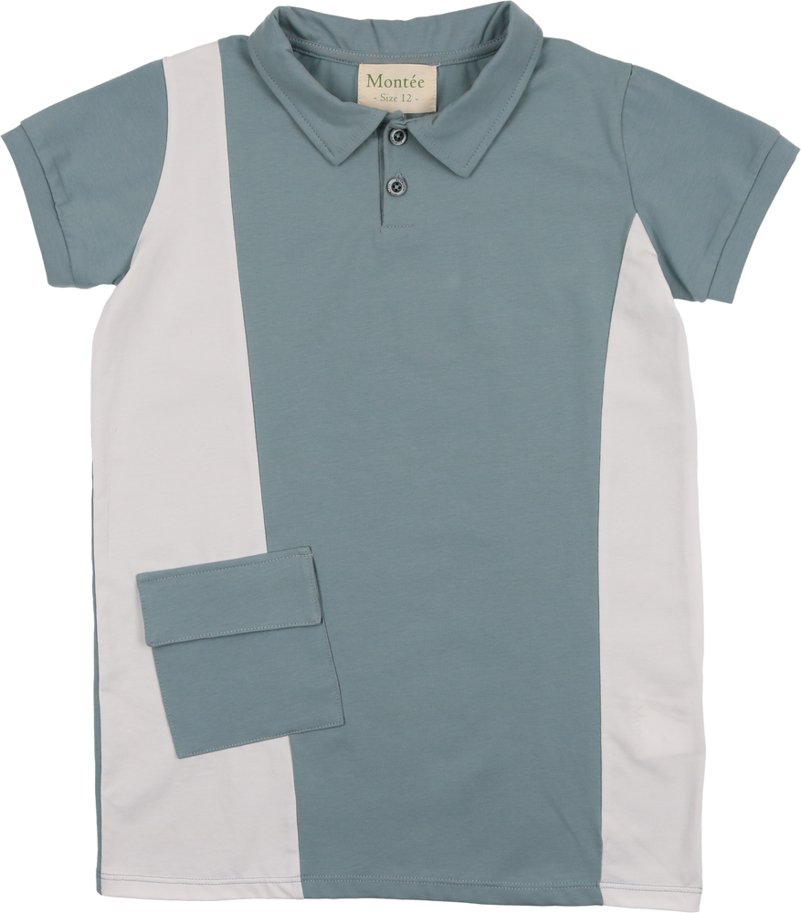 Colorblock Pocket Polo Shirt