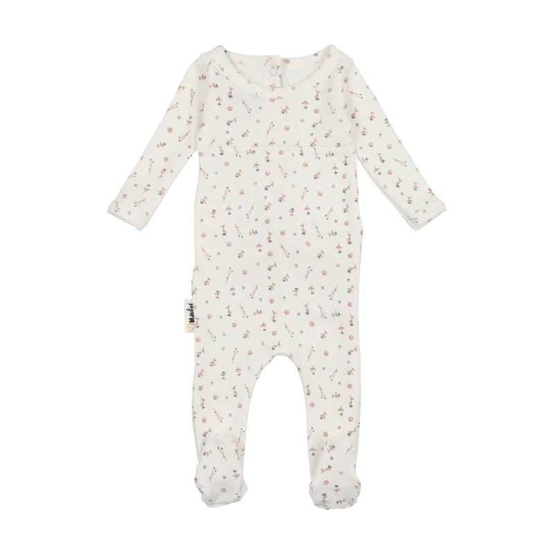 Berry Floral Footie