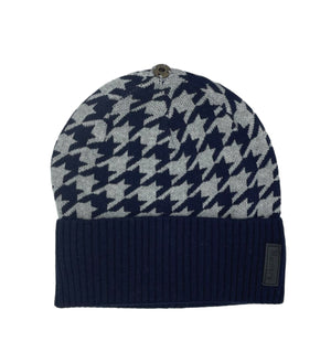 
            
                Load image into Gallery viewer, Houndstooth Knit Beanie (Snap on Pom Sold Separately)
            
        