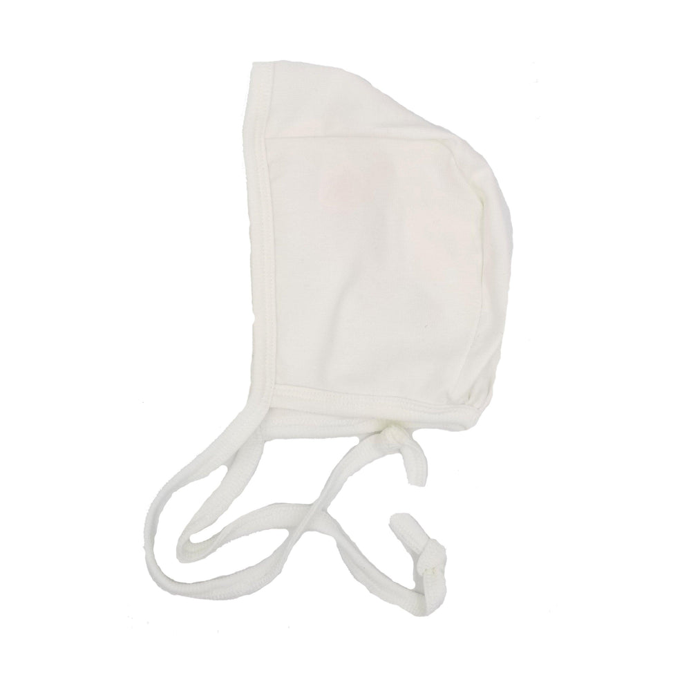 
            
                Load image into Gallery viewer, Ribbed Baby Bonnet Baby Bonnet Maniere Accessories 3 Months White 
            
        
