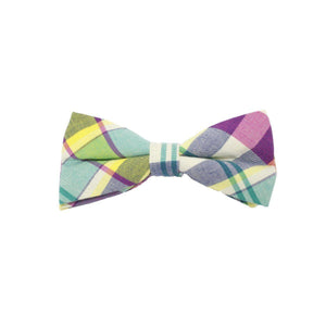 
            
                Load image into Gallery viewer, Searsucker Bow Tie Boys Ties Manière Yellow Plaid 
            
        