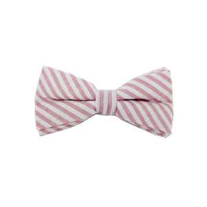 Searsucker Bow Tie Boys Ties Manière Striped Pink 