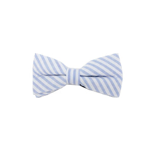 Searsucker Bow Tie Boys Ties Manière Striped Blue 