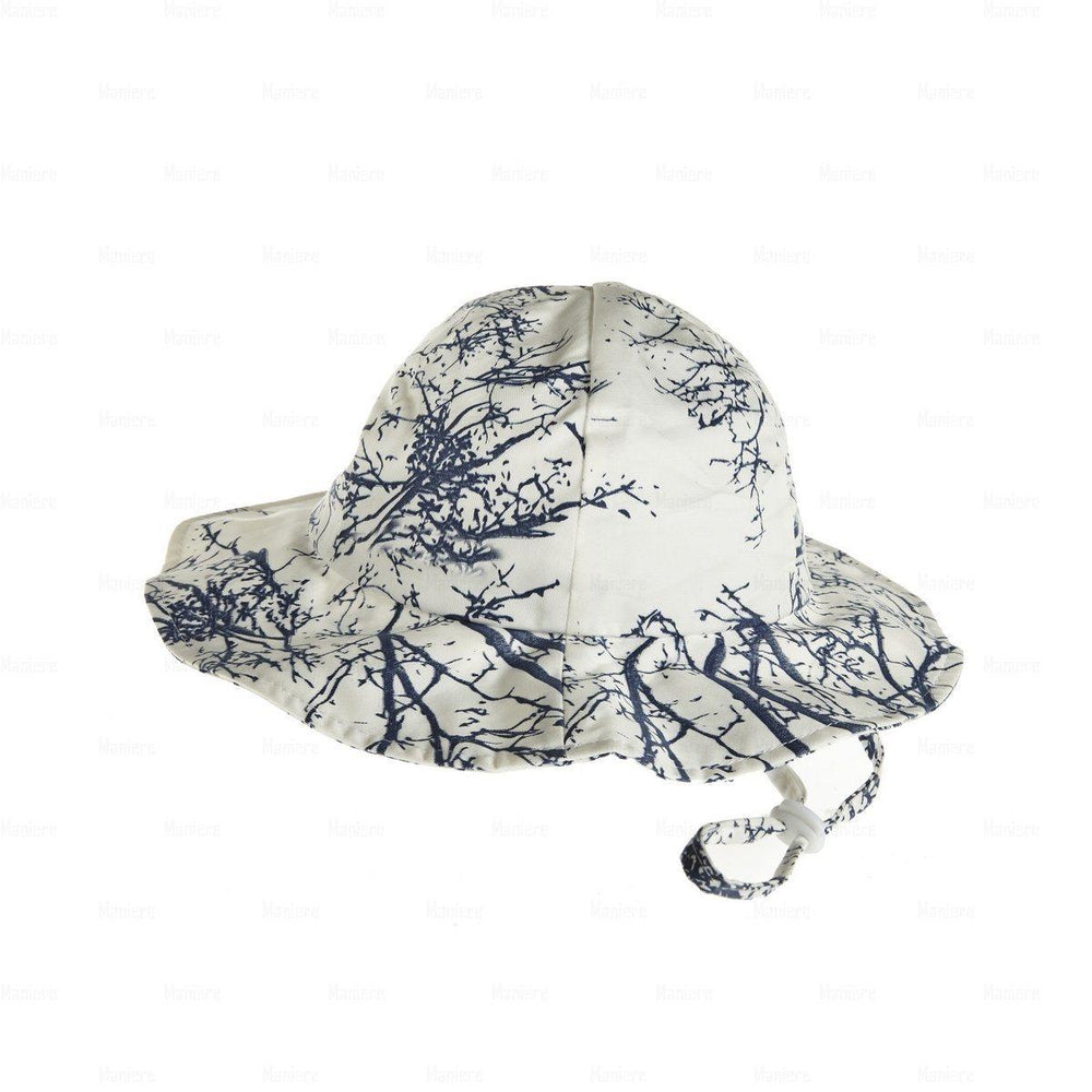 
            
                Load image into Gallery viewer, Beach-Hat-Tree-Print Beach Hat Manière Navy 
            
        