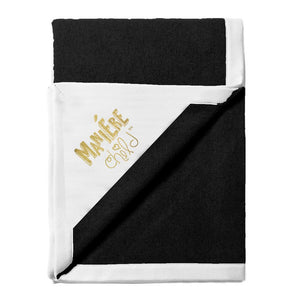 Color Block Blanket Baby Blanket Maniere Accessories Black/White 
