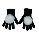 Faux Fur Pom Pom Gloves - Maniere