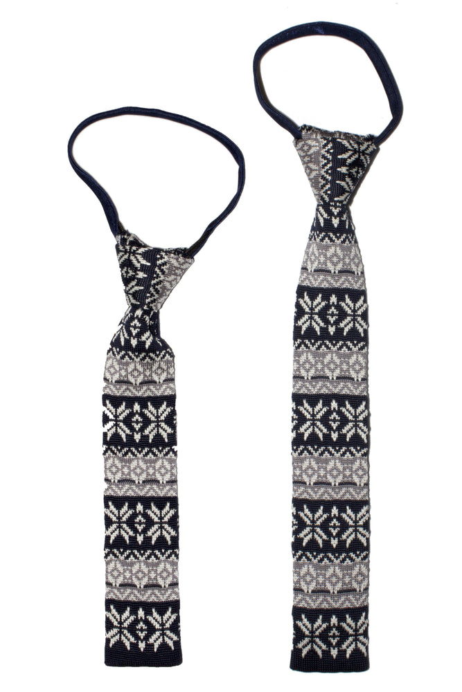 Boys Knitted Neck Tie Boys Ties Manière Snow Flakes Toddler (Ages 2-6) 