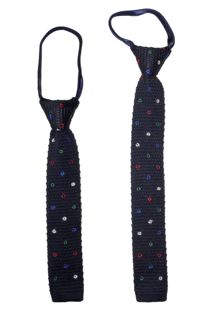 Boys Knitted Neck Tie Boys Ties Manière Polka Dots Toddler (Ages 2-6) 
