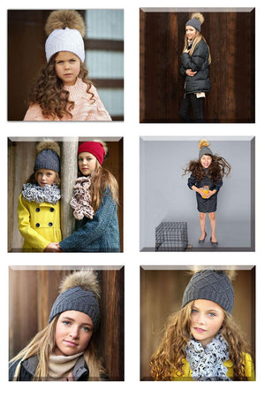
            
                Load image into Gallery viewer, Chunky Knit Wool Hat With Choice Of Poms - Maniere
            
        