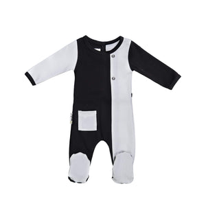 
            
                Load image into Gallery viewer, ColorBlock Footie Maniere Accessories Black 3 Month 
            
        