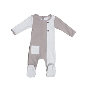 ColorBlock Footie Maniere Accessories Grey 3 Month 