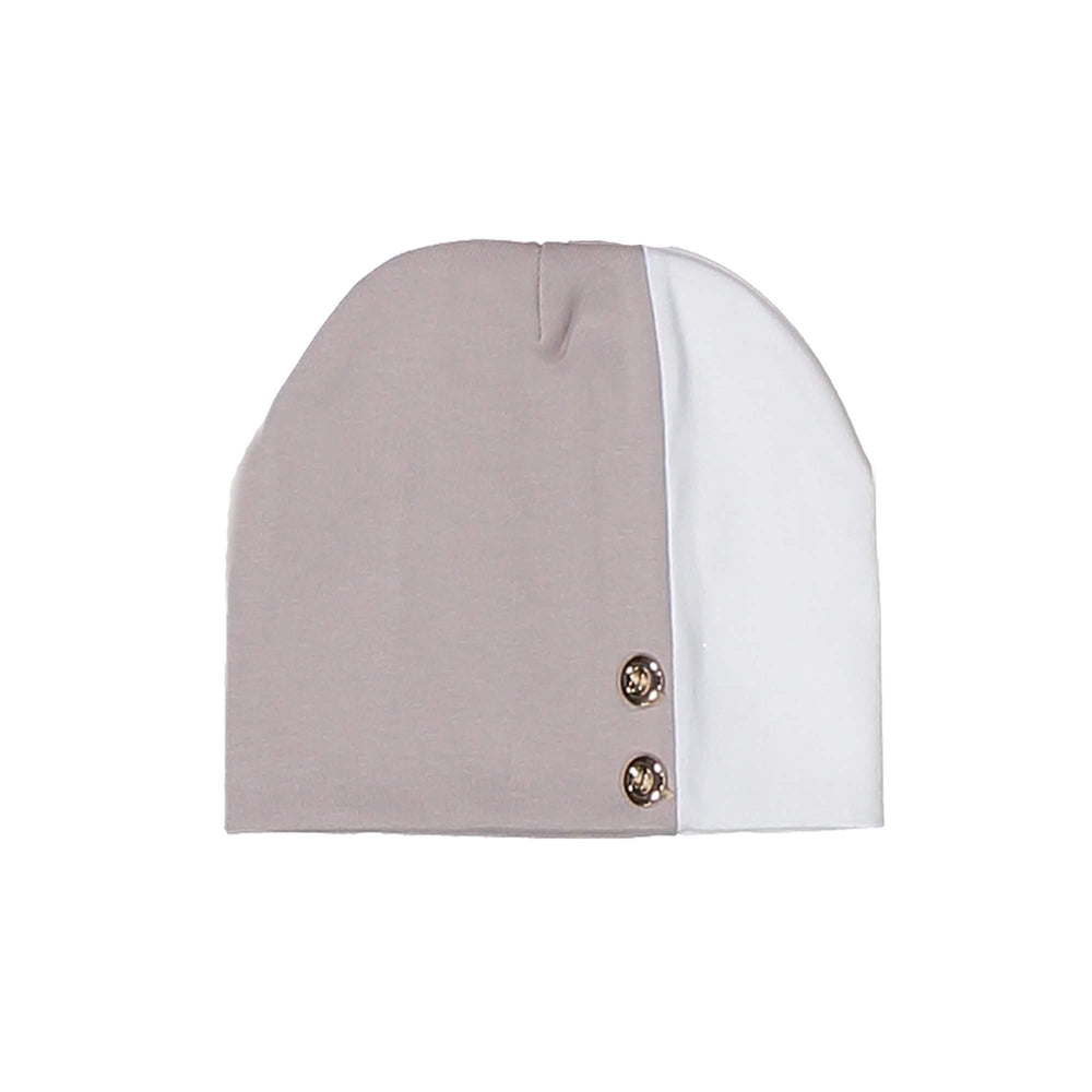 
            
                Load image into Gallery viewer, ColorBlock Beanie (no pom) Maniere Accessories Grey XS 
            
        