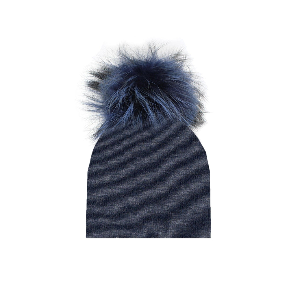 Cozy Henley Beanie w/ Matching Pom - Maniere