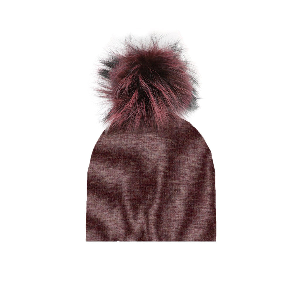 Cozy Henley Beanie w/ Matching Pom - Maniere