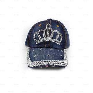 
            
                Load image into Gallery viewer, Denim-Baseball-Cap,-Small Baseball Cap Manière Crown 
            
        
