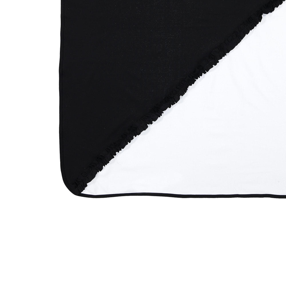 Diagonal Ruffle Blanket Maniere Accessories Black 