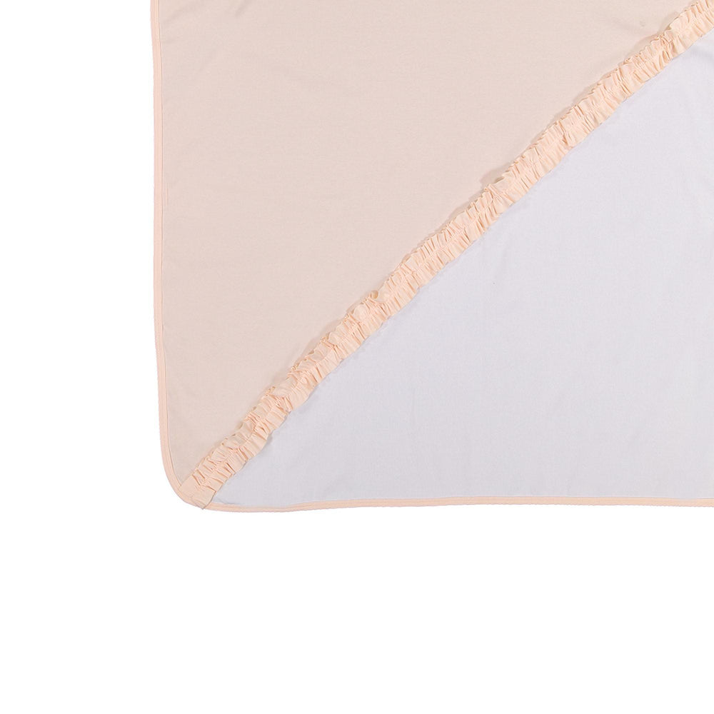 Diagonal Ruffle Blanket Maniere Accessories Peach 