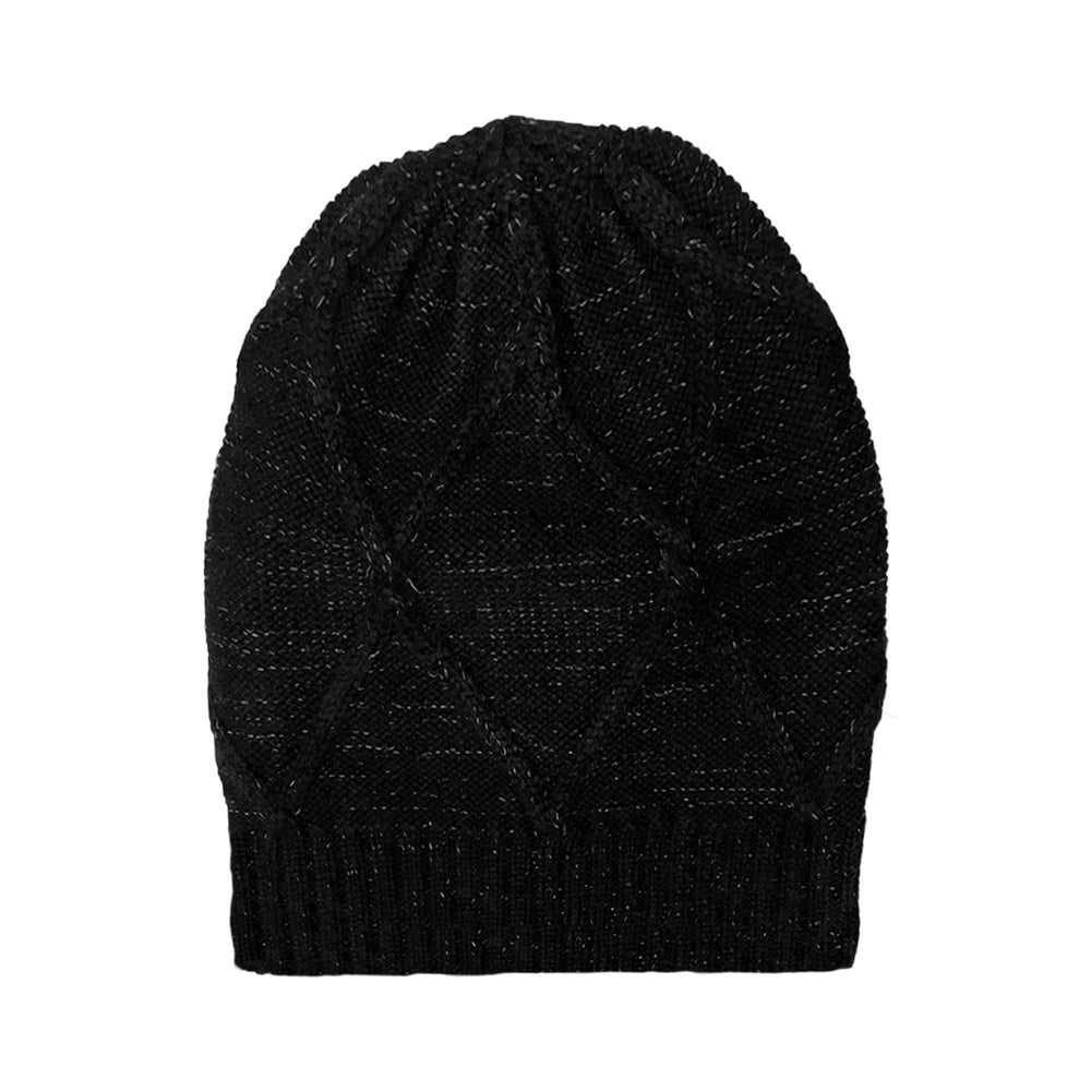 
            
                Load image into Gallery viewer, Diamond Lurex Knit Hat Winter Hat Manière 
            
        