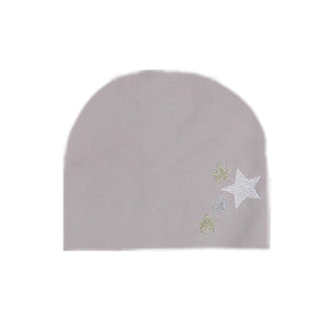 Embroidered Star Beanie (no pom) Maniere Accessories Grey XS 