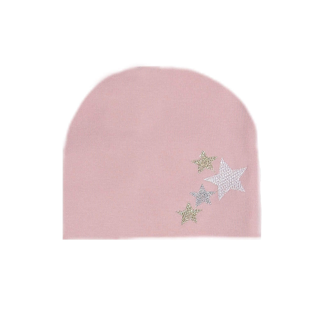 Embroidered Star Beanie (no pom) Maniere Accessories Mauve XS 