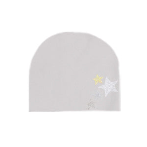 Embroidered Star Beanie (no pom) Maniere Accessories White XS 