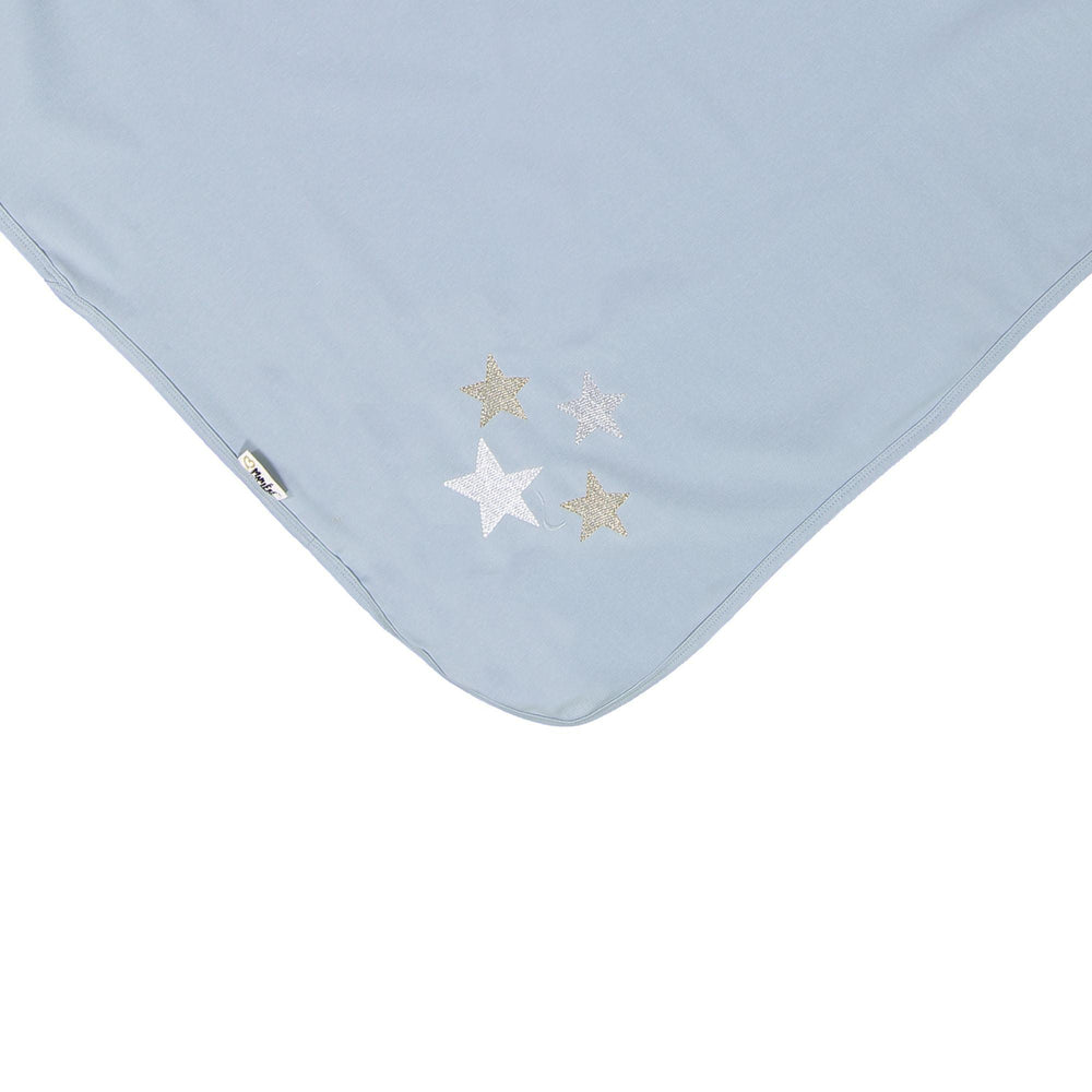 
            
                Load image into Gallery viewer, Embroidered Star Blanket Maniere Accessories Denim Blue 
            
        