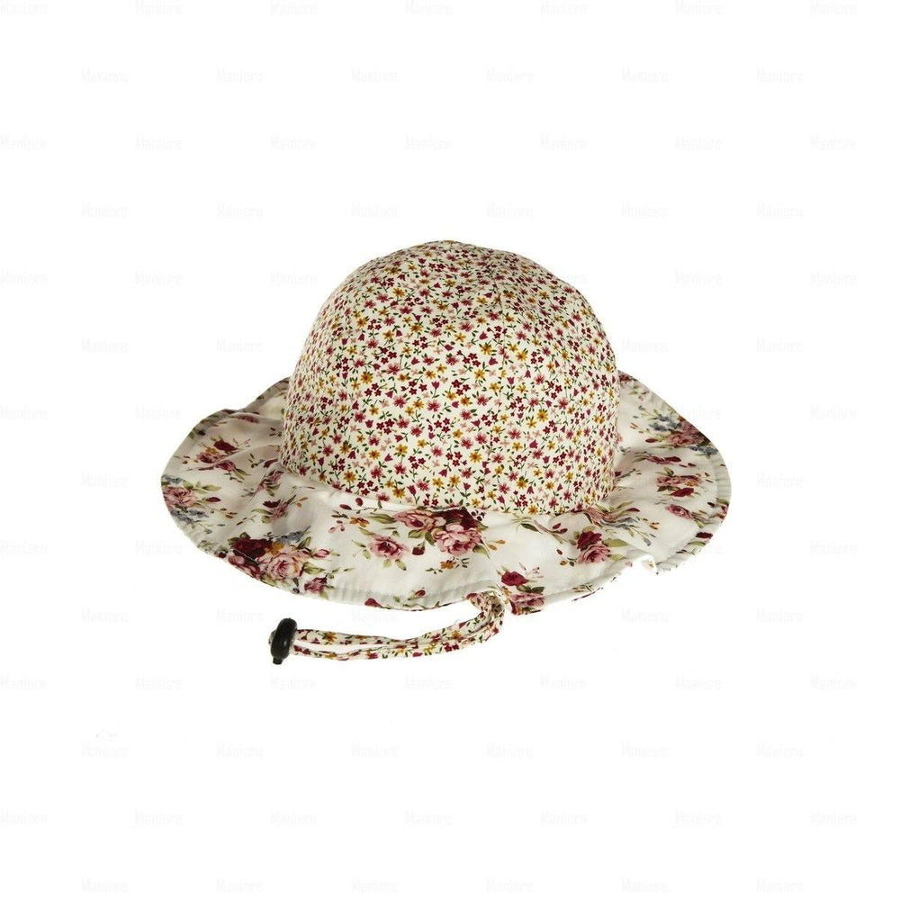 
            
                Load image into Gallery viewer, Floppy-Draw-String-Hat Beach Hat Manière Floral 
            
        