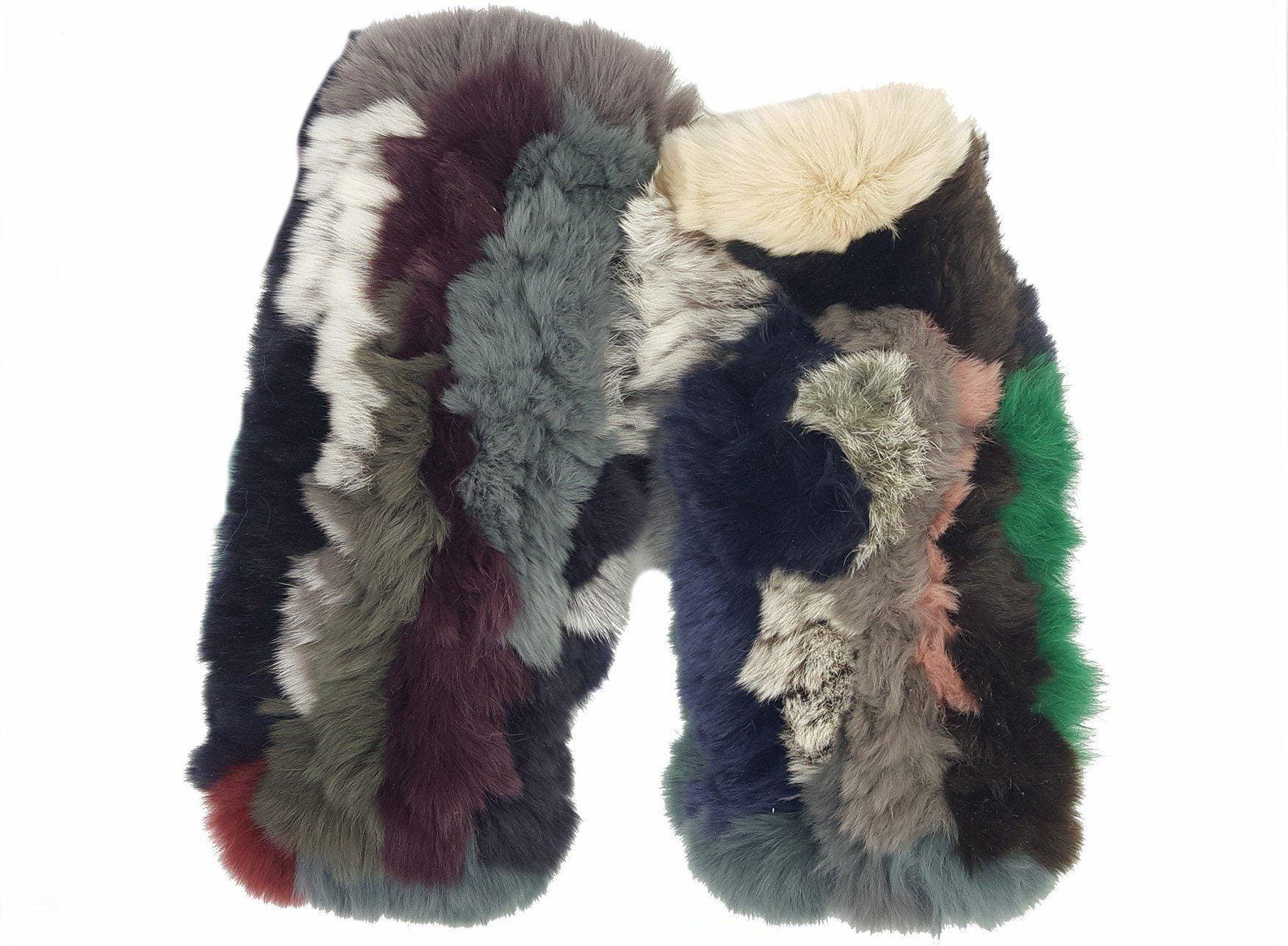 Fingerless Rex- Rabbit Multicolored Gloves – Maniere