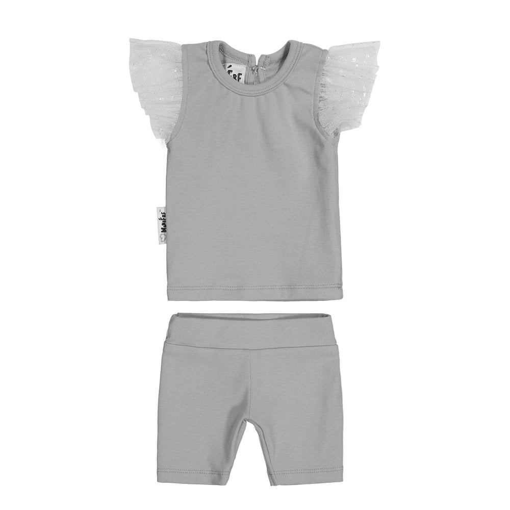 
            
                Load image into Gallery viewer, Glitter Mesh Two Piece Set Maniere Accessories Grey 12 Month 
            
        