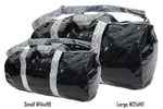 Holographic Shine Duffel Bag, Black with Silver Handles Bags Maniere Accessories Small 