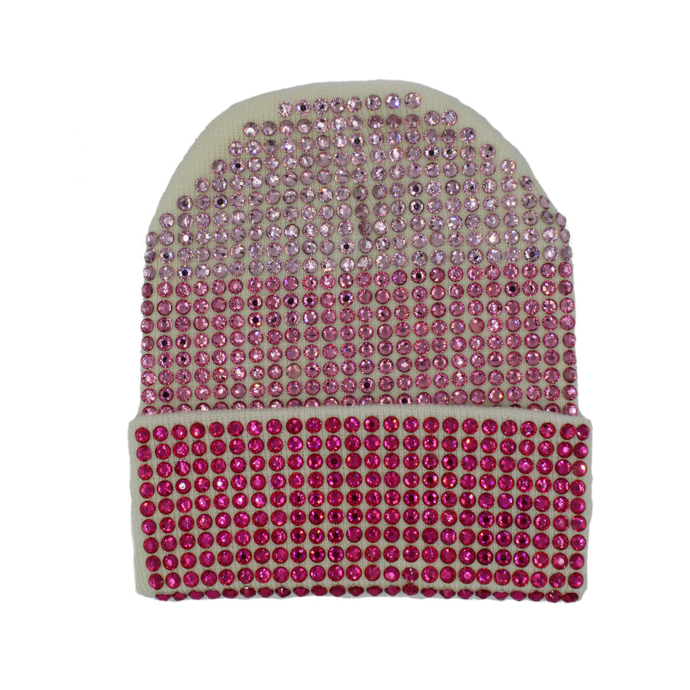 Studded Crystal Beanie With Snap For Pom Winter Hat Manière 