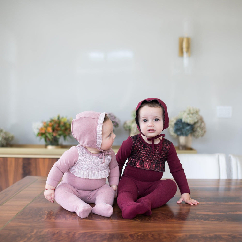 Sparkle Smocked Footie - maniere