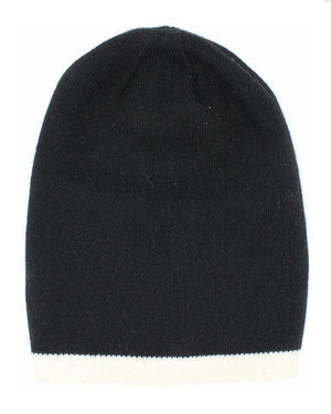 Two Tone Knit Hat With Choice of Pom - Maniere