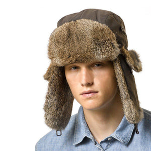 Boys Aviator Style Hat with Rabbit Fur Premium Fur Manière 