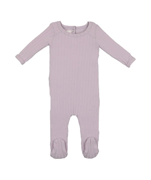 
            
                Load image into Gallery viewer, Ribbed Fine Cotton Footie Pale Purple
            
        