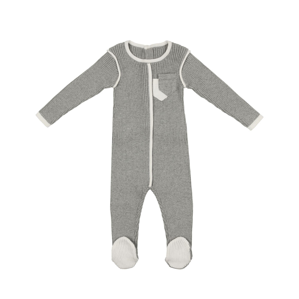 NooVel, Knit Piped Pocket Footie - Maniere