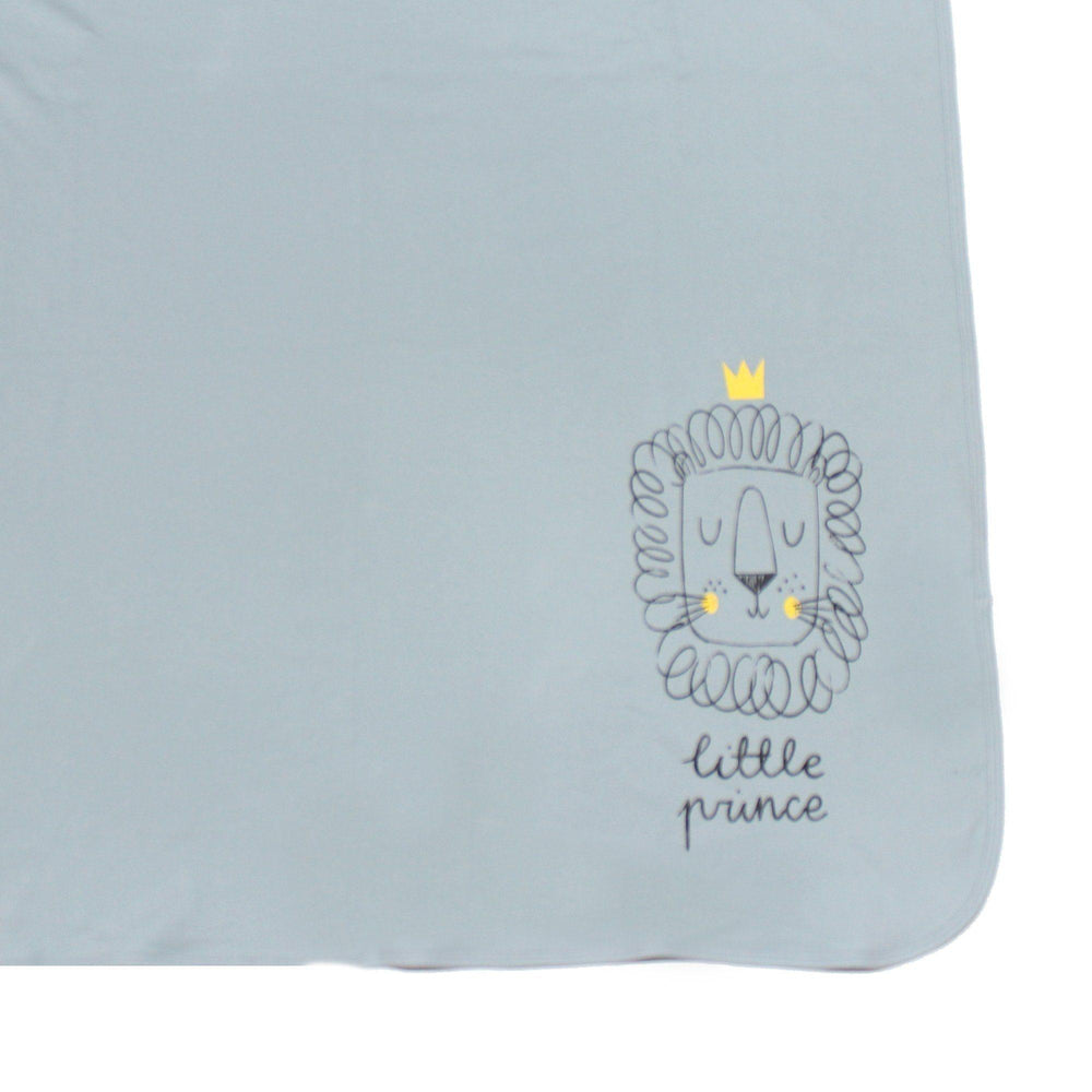 Print Cotton Blanket Baby Blanket Maniere Accessories Blue 