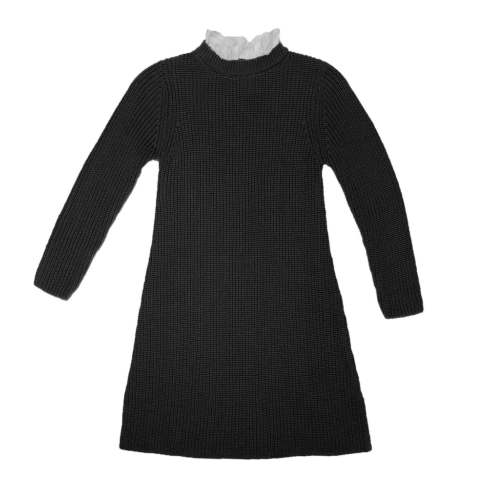 NooVel, Poplin Collar Knit Dress - Maniere