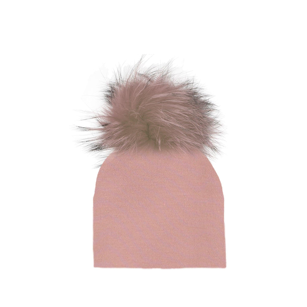 Puffed Triangle Beanie w/ Matching Pom - Maniere