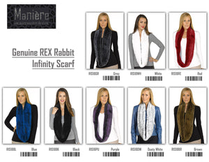 Rex Rabbit Infinity Scarf Premium Fur Manière 