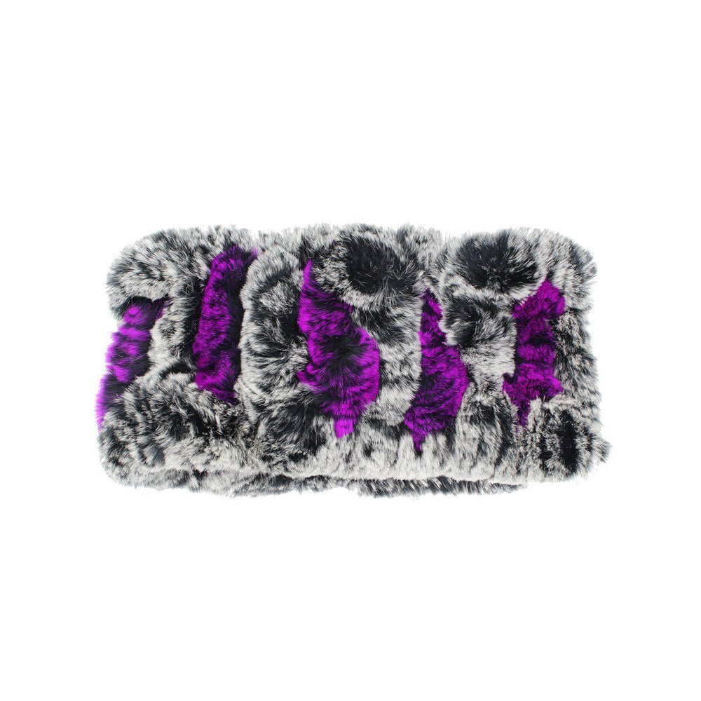 Stretch Rabbit Fur Headwrap Premium Fur Manière Purple 