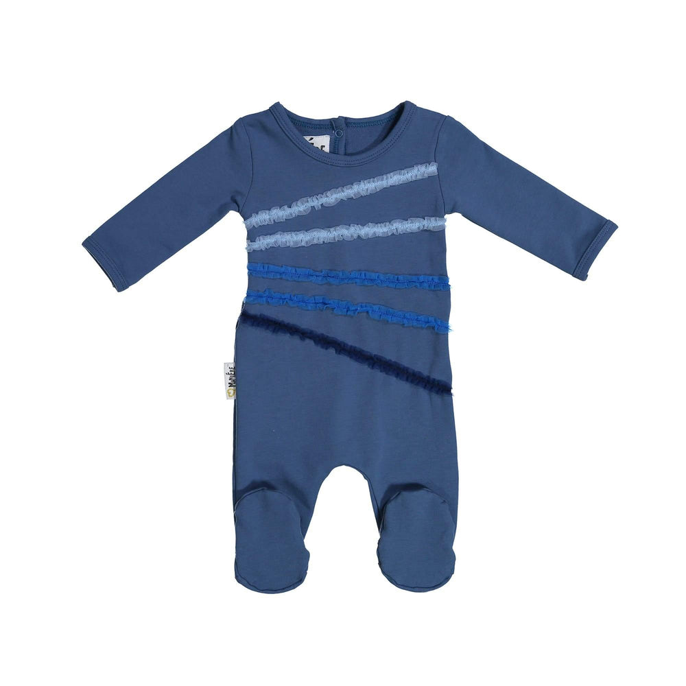Rainbow Tulle Footie Maniere Accessories Blue 6 Month 